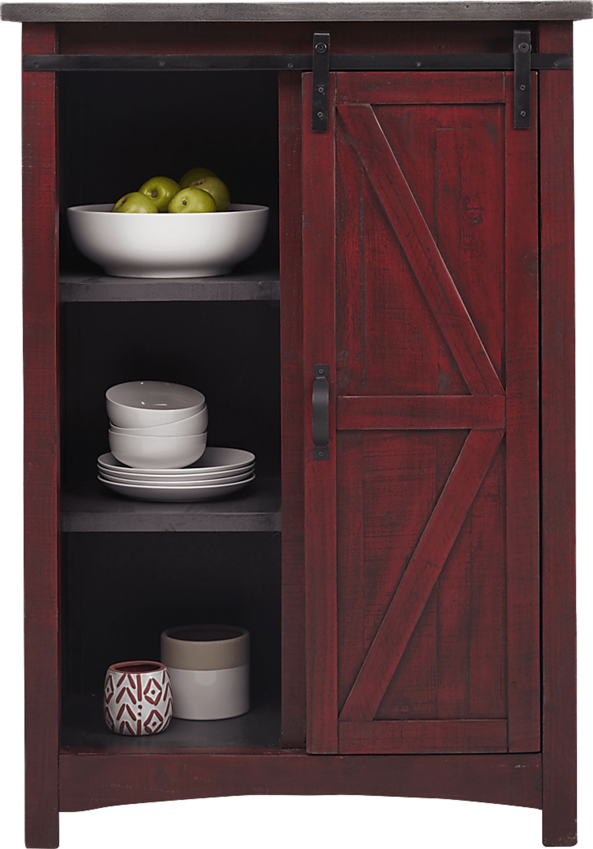 Hazel Peak Red Accent Cabinet - Image 1