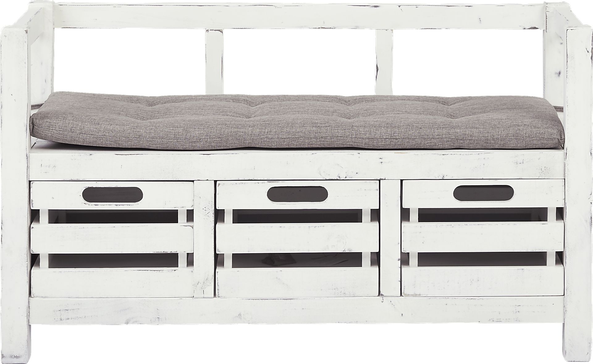 Hazel Peak White Accent Bench - Image 1