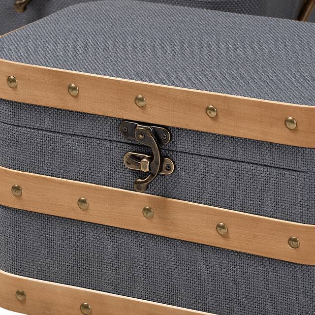 Hazeldell Gray 3 Pc Trunk Set - Thumbnail - Image 3
