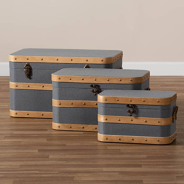 Hazeldell Gray 3 Pc Trunk Set - Thumbnail - Image 7