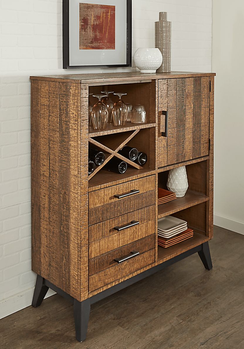 Hazelnut Lodge Wheat Cabinet