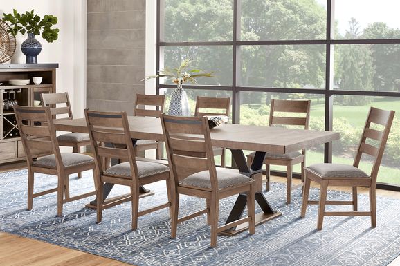 Hazelnut Woods Brown 5 Pc Dining Set with Ladder Back Chairs