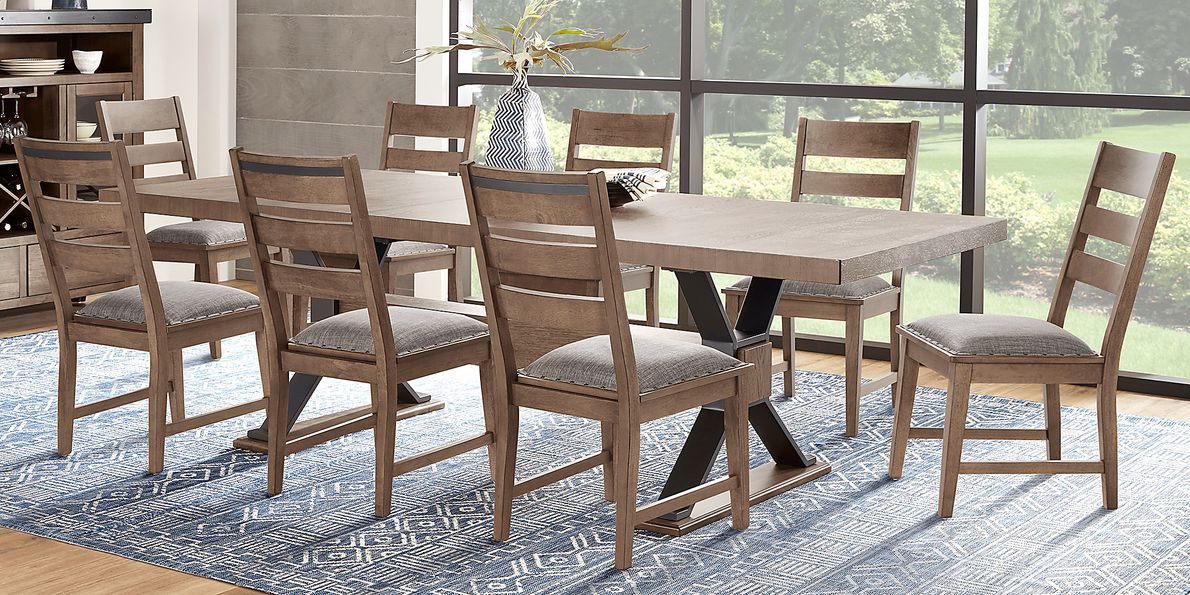 Hazelnut Woods 5 Pc Brown Dark Wood Dining Room Set With Dining
