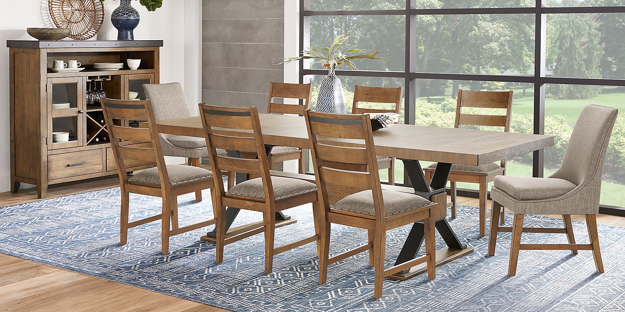 Goodnight 9 seater online dining set with cushions