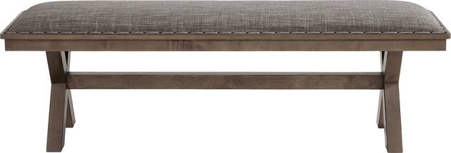 Hazelnut Woods Brown 6 Pc Dining Room with Upholstered Chairs and Bench - Thumbnail - Image 7