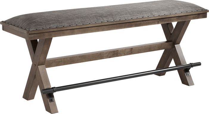 Hazelnut Woods Brown Counter Height Bench