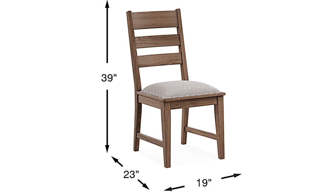 Hazelnut Woods Brown Ladder Back Side Chair
