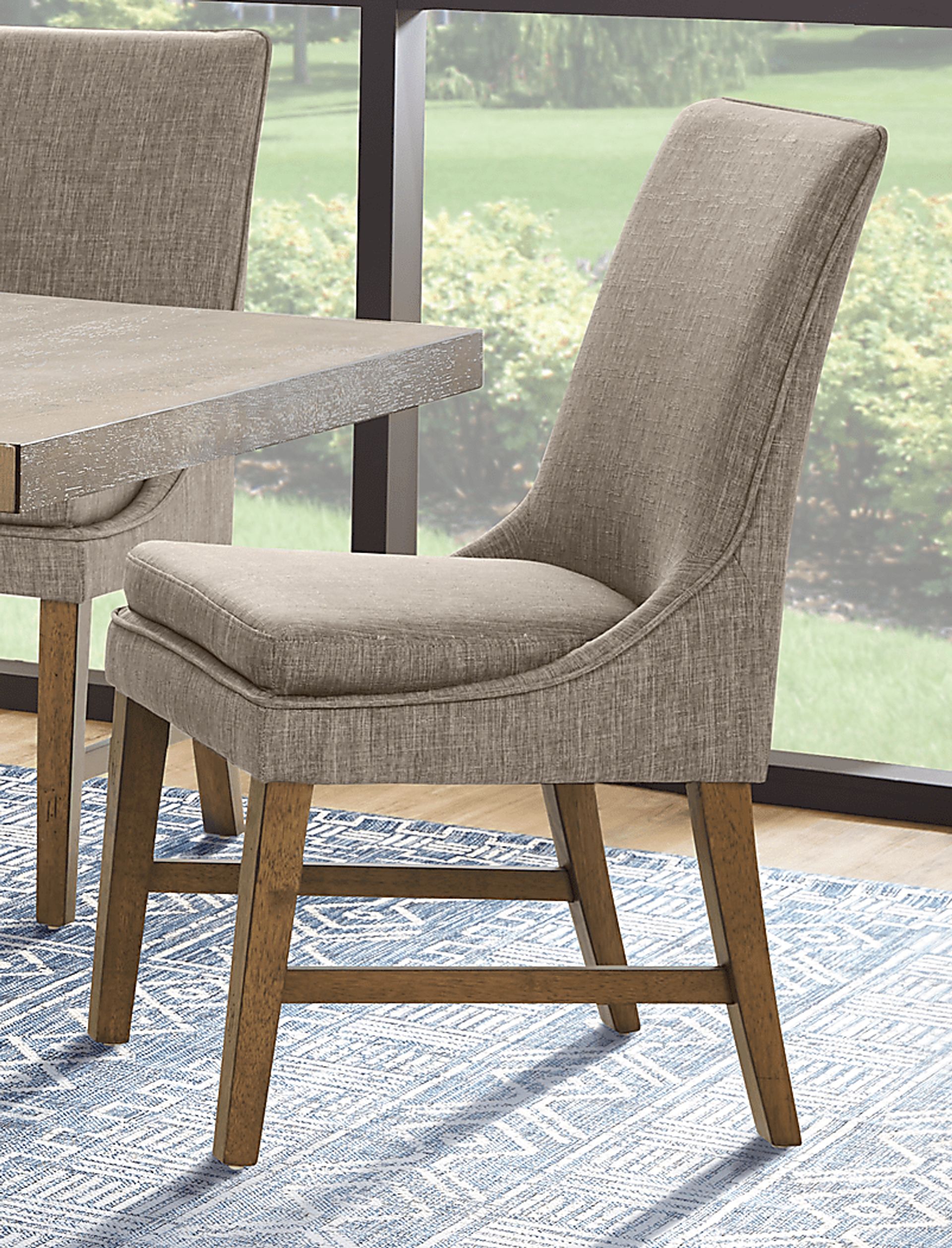 Hazelnut Woods Brown 6 Pc Dining Room with Upholstered Chairs and Bench - Image 10