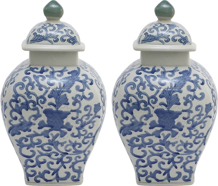 Hazina Blue Small Vase Set of 2