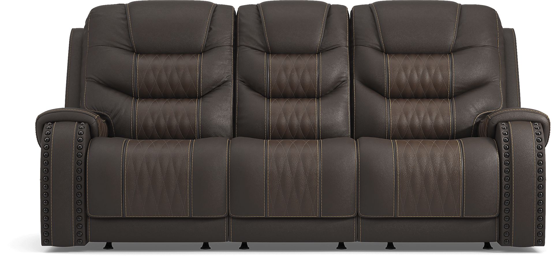 Eric Church Highway To Home Headliner Brown Leather 3 Pc Living Room with Reclining Sofa - Image 2