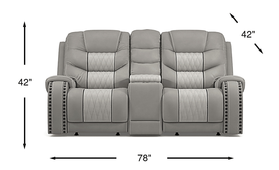 Headliner Leather Dual Power Reclining Loveseat