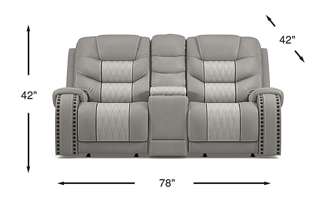 Headliner Leather Dual Power Reclining Loveseat
