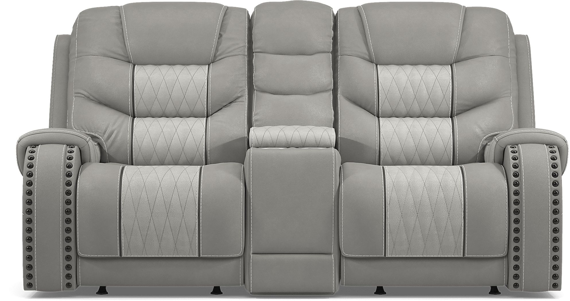 dual power reclining console loveseat