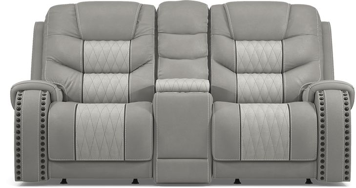 dual power reclining console loveseat