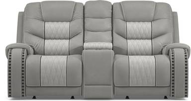 dual power reclining console loveseat