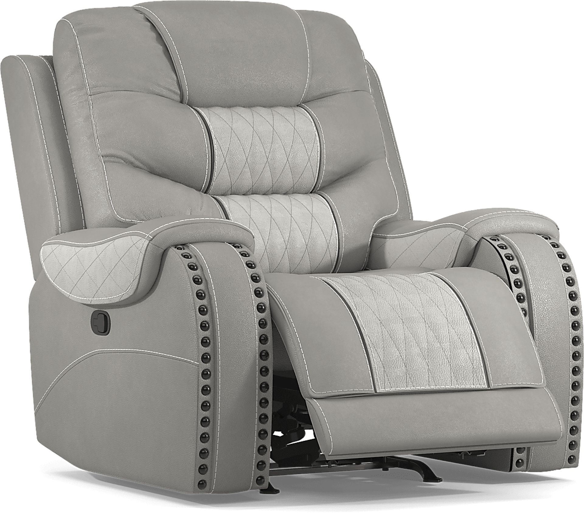 Eric Church Highway To Home Headliner Gray Leather 3 Pc Living Room with Reclining Sofa - Image 12