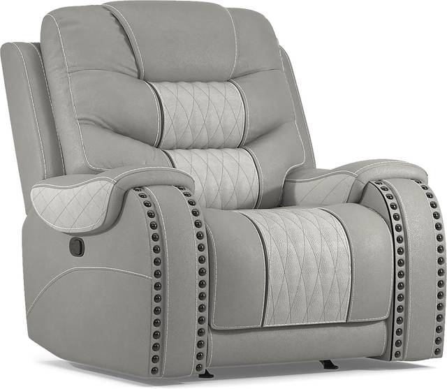 Eric Church Highway To Home Headliner Gray Leather Recliner - Thumbnail - Image 1