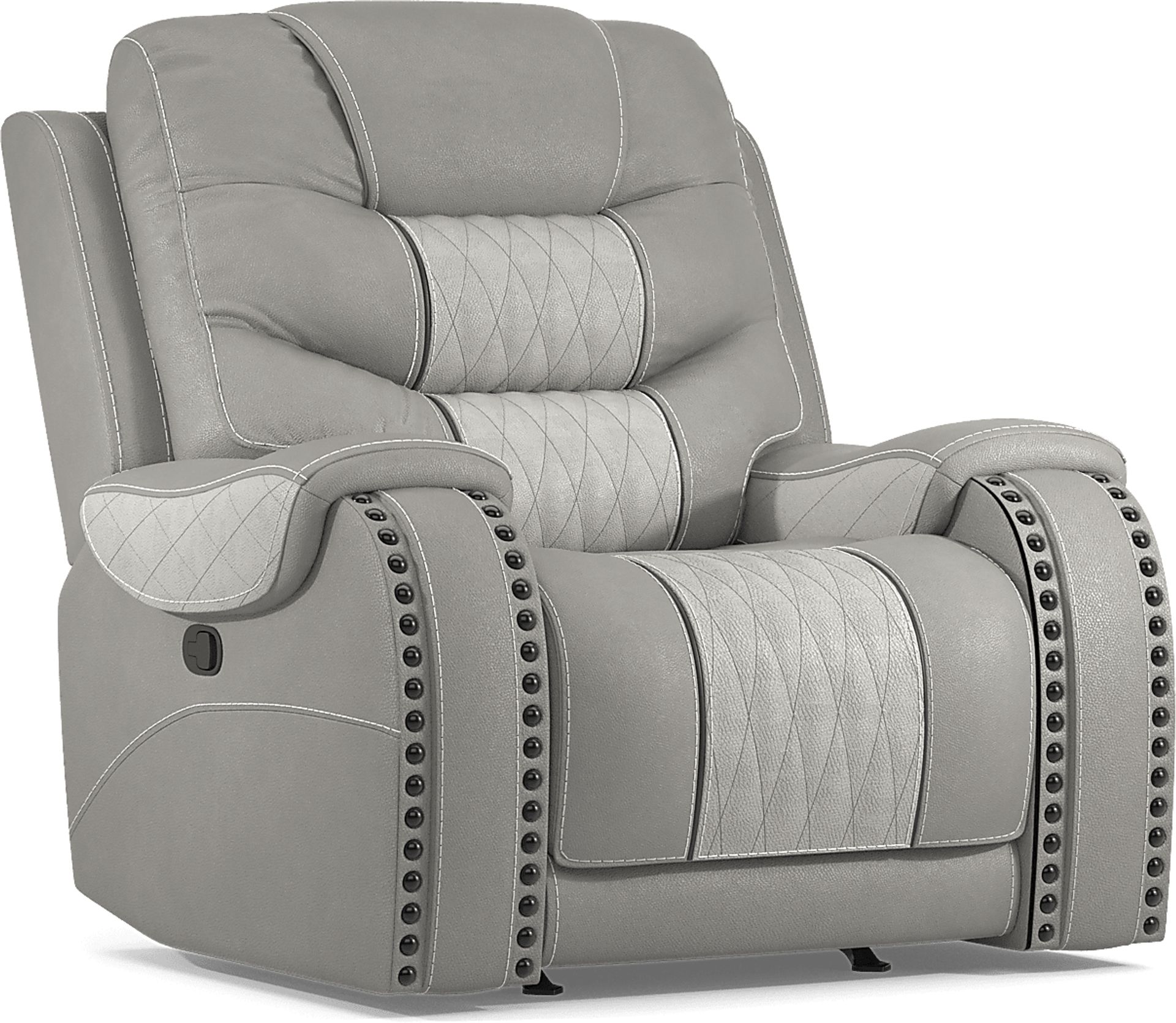 Eric Church Highway To Home Headliner Gray Leather 3 Pc Living Room with Reclining Sofa - Image 11
