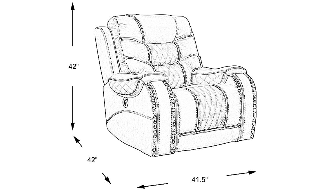 Eric Church Highway To Home Headliner Gray Leather Recliner
