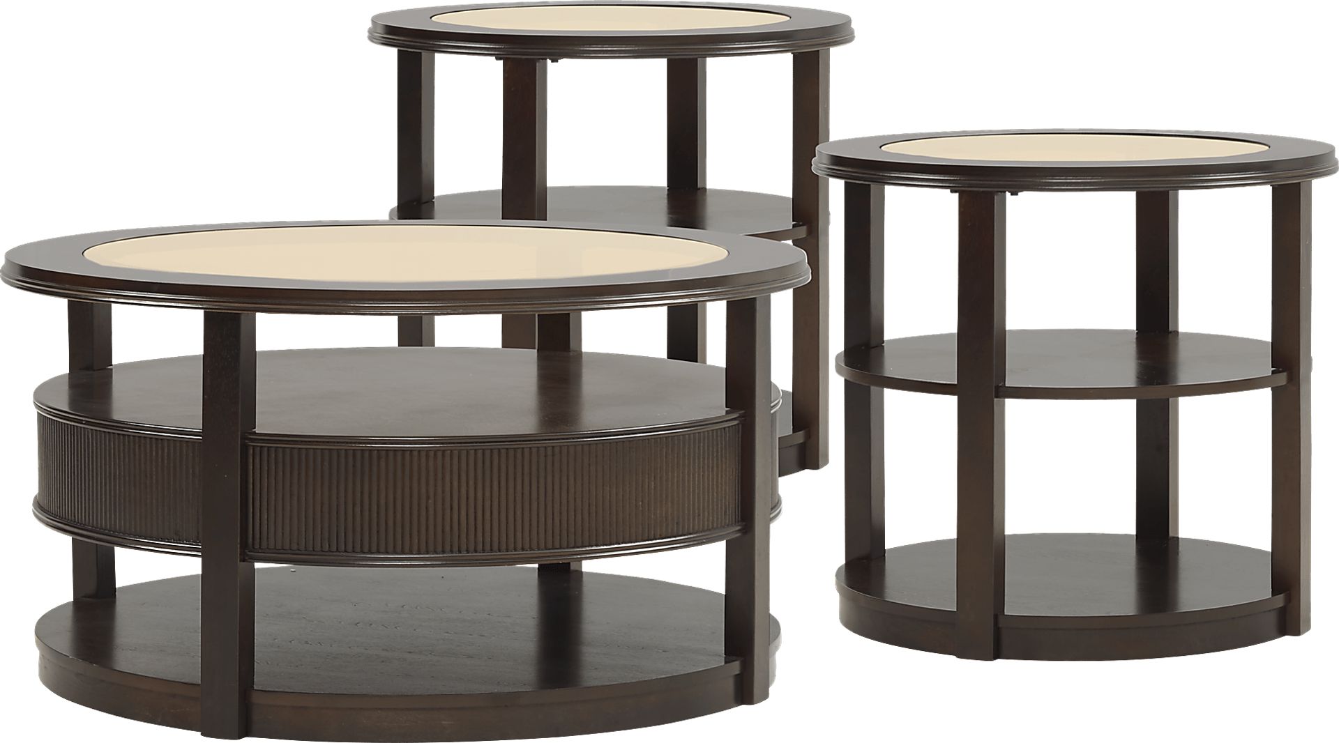 Healey Brown Cherry 3 Pc Table Set - Image 1