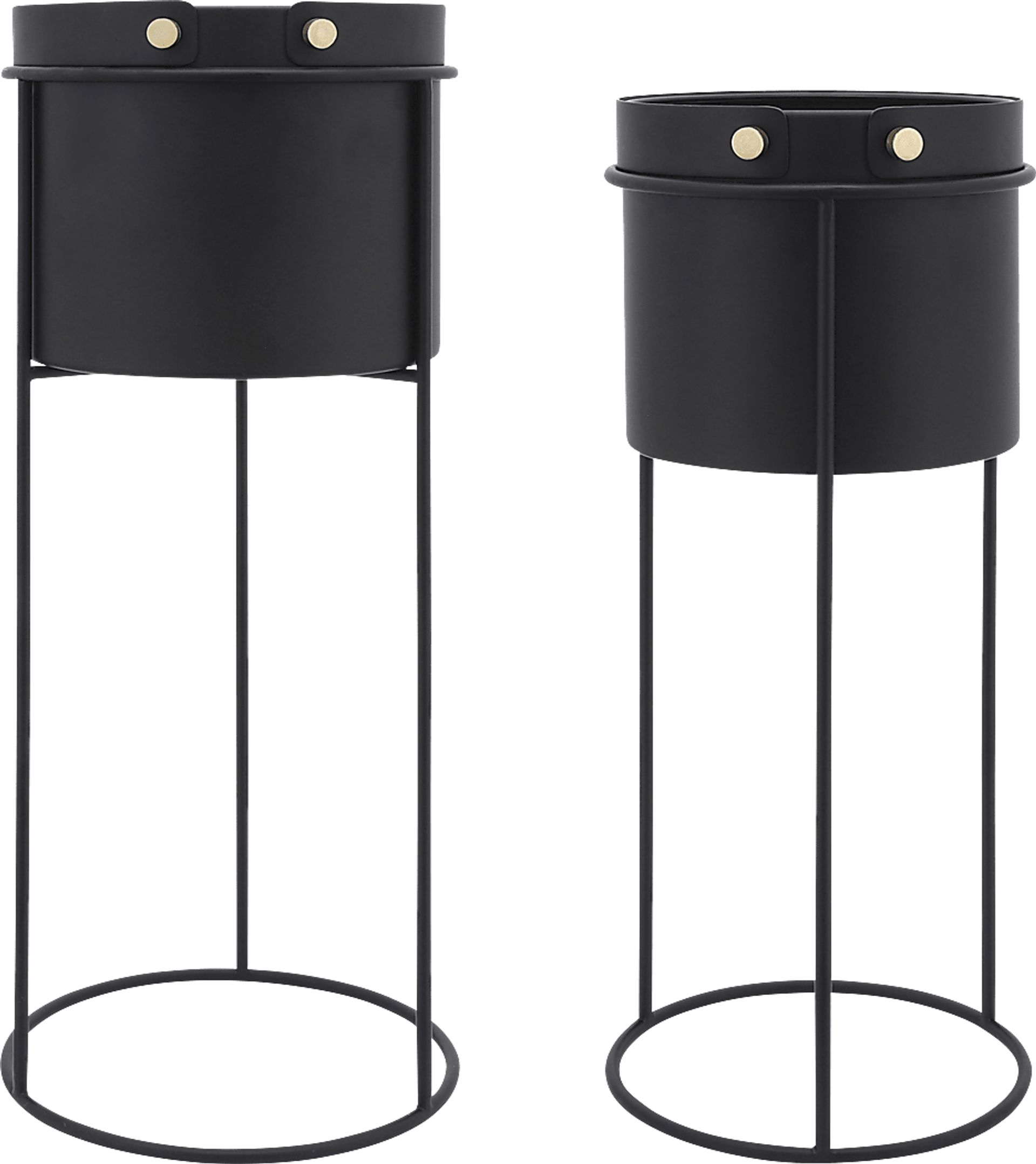 Hearnne Black Planter, Set of 2 - Image 1