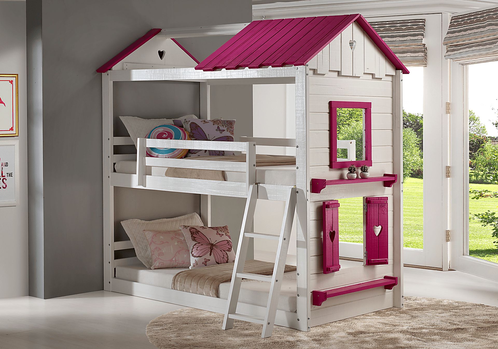 Heartbeat Cottage White Twin/Twin Bunk Bed - Image 2