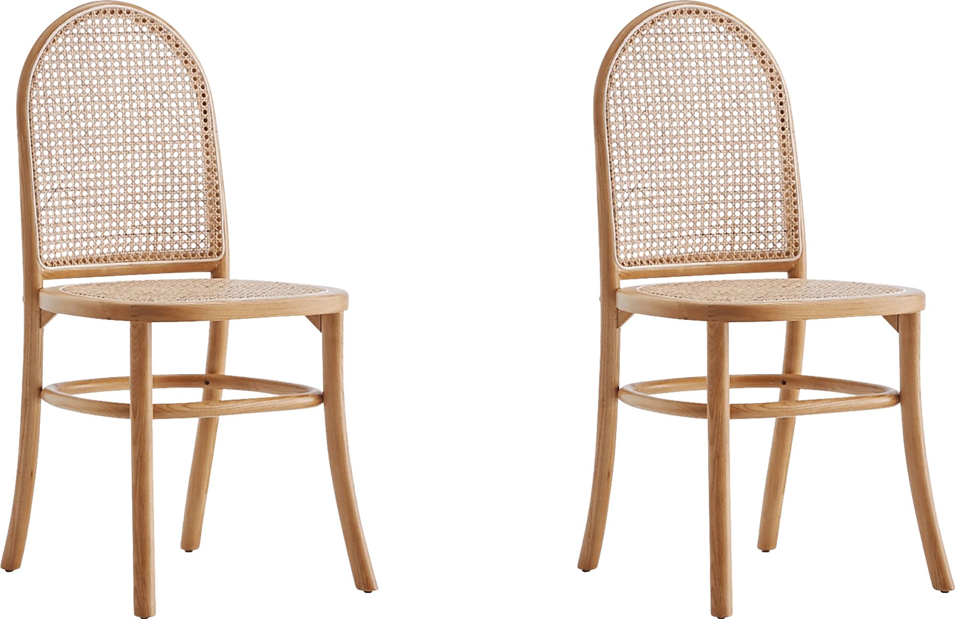 Heartnite Natural Dining Chair, Set of 2 - Image 1