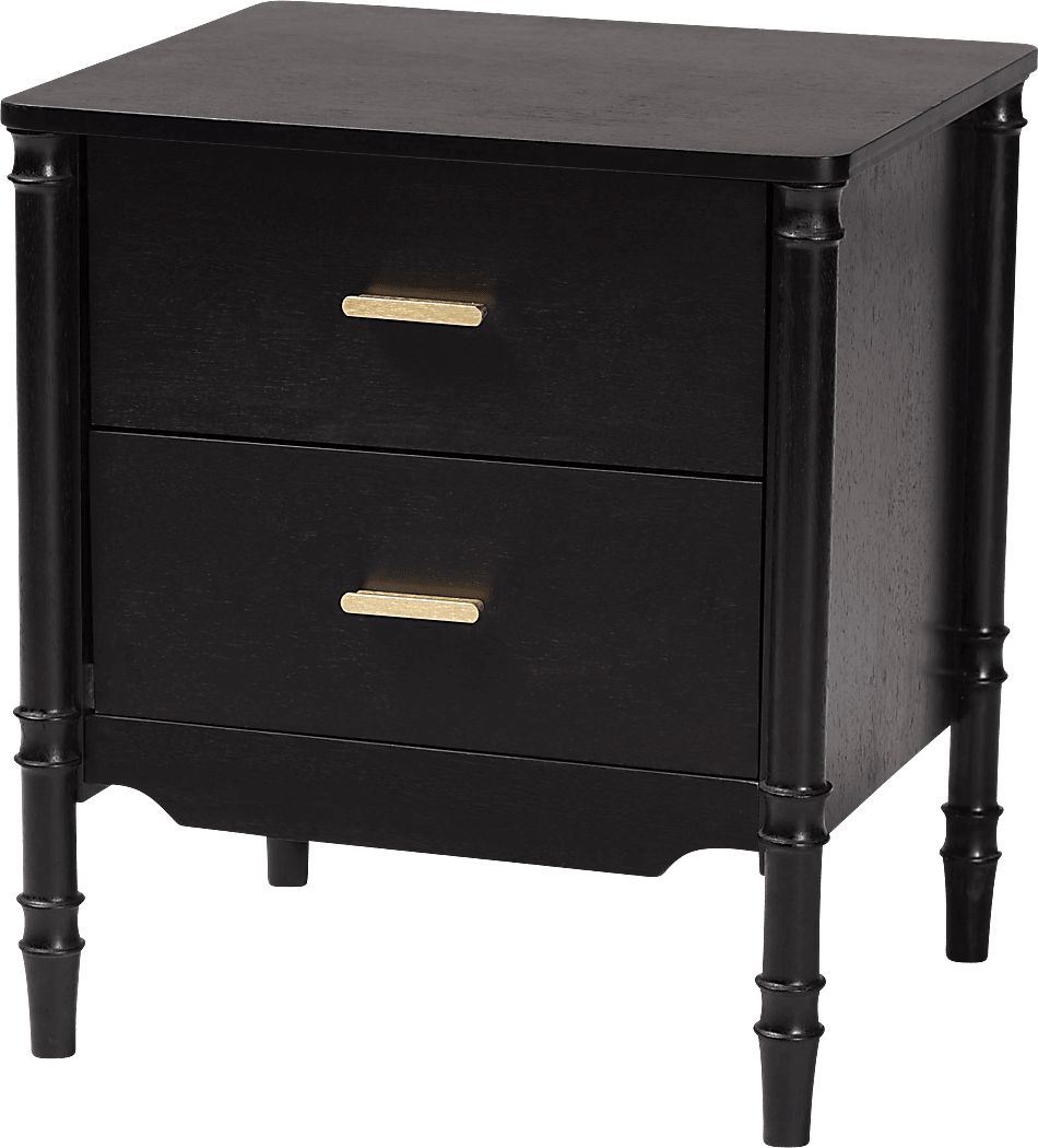 Heartsun Black Nightstand