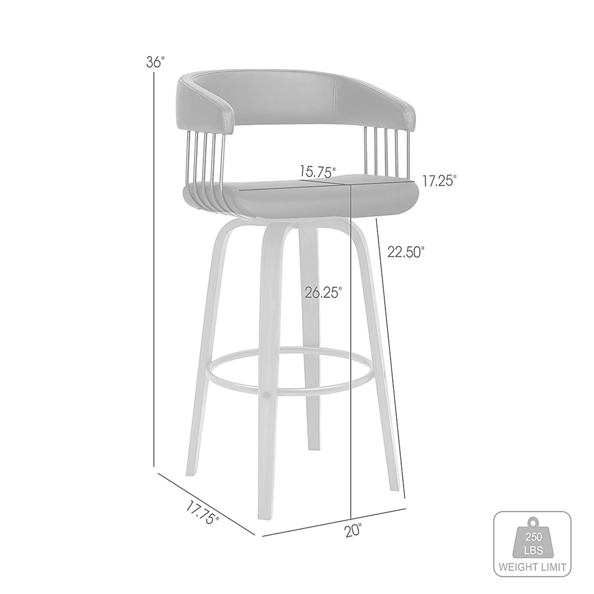 Hearttime I Gray Counter Height Stool - Image 4