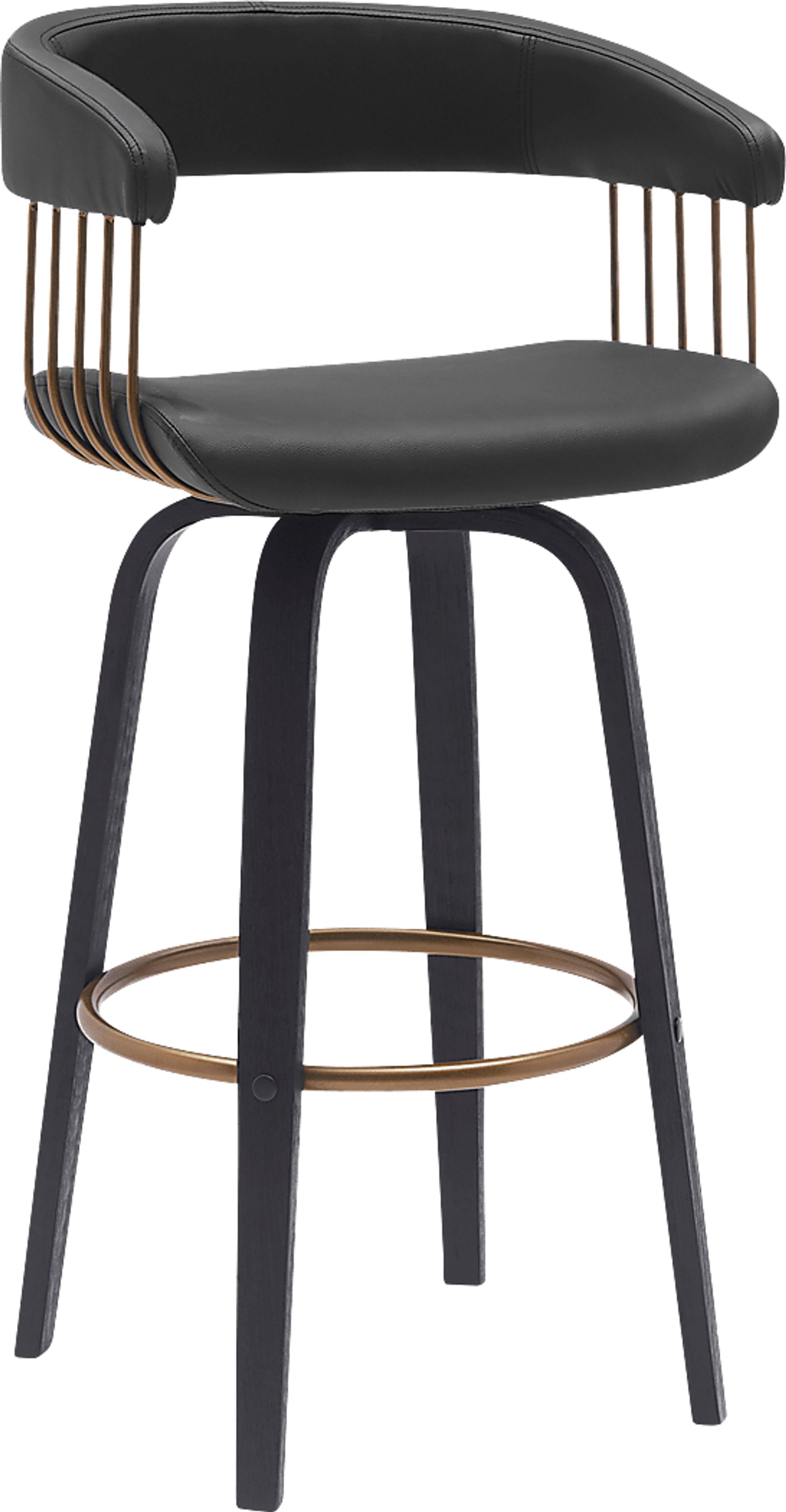 Hearttime II Black Barstool - Image 1