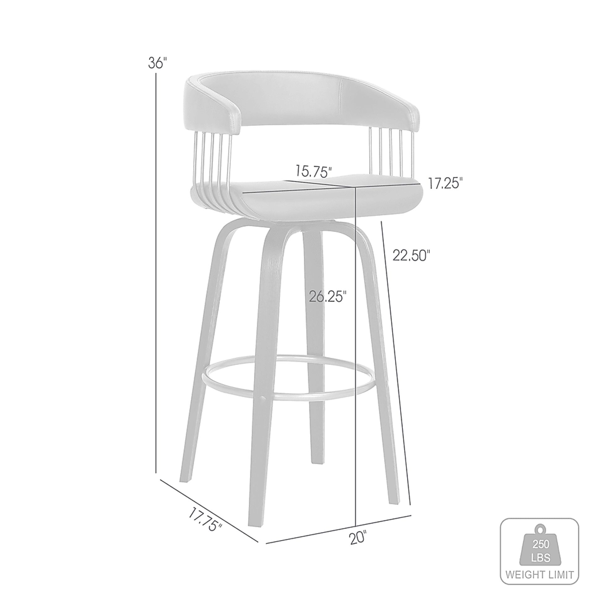 Hearttime II Gray Counter Height Stool - Image 5
