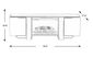 Heatherview Blue 70 in. Console with Electric Log Fireplace