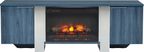 Heatherview Blue 70 in. Console with Electric Log Fireplace