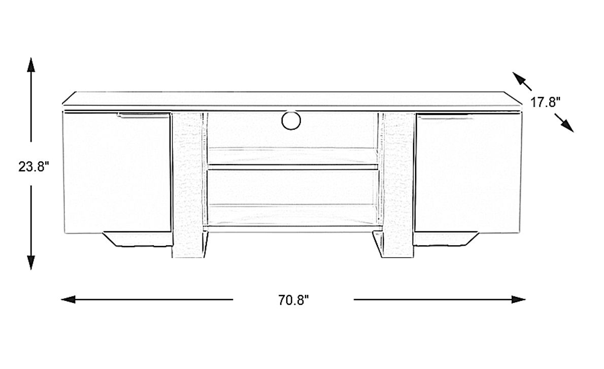 Heatherview Blue 70 in. Console