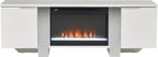 Heatherview White 70 in. Console with Electric Fireplace