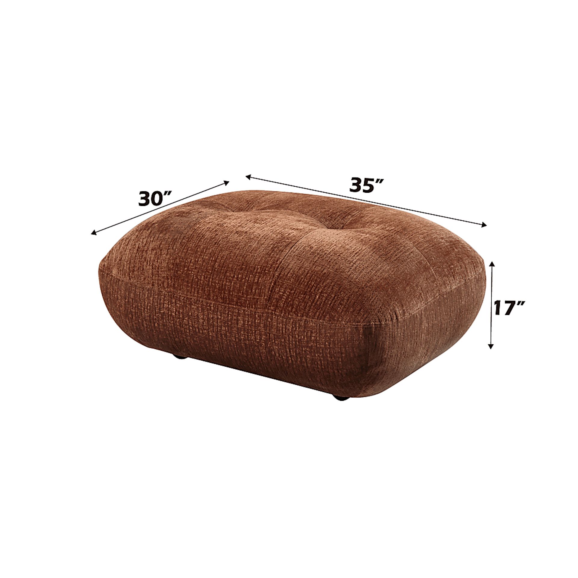 Heathmount Orange Ottoman - Image 6
