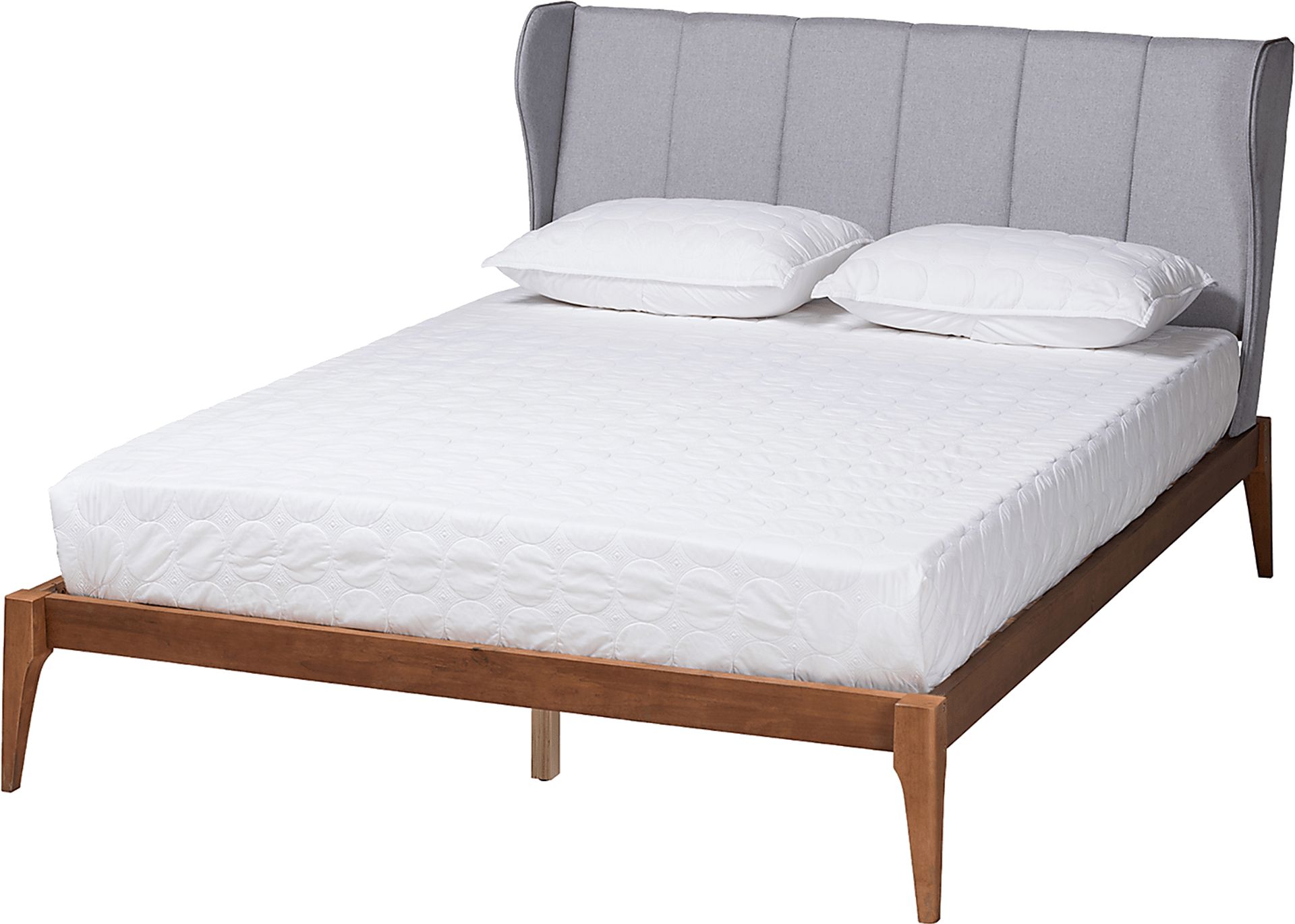 Hebbron Light Gray Queen Bed - Image 1