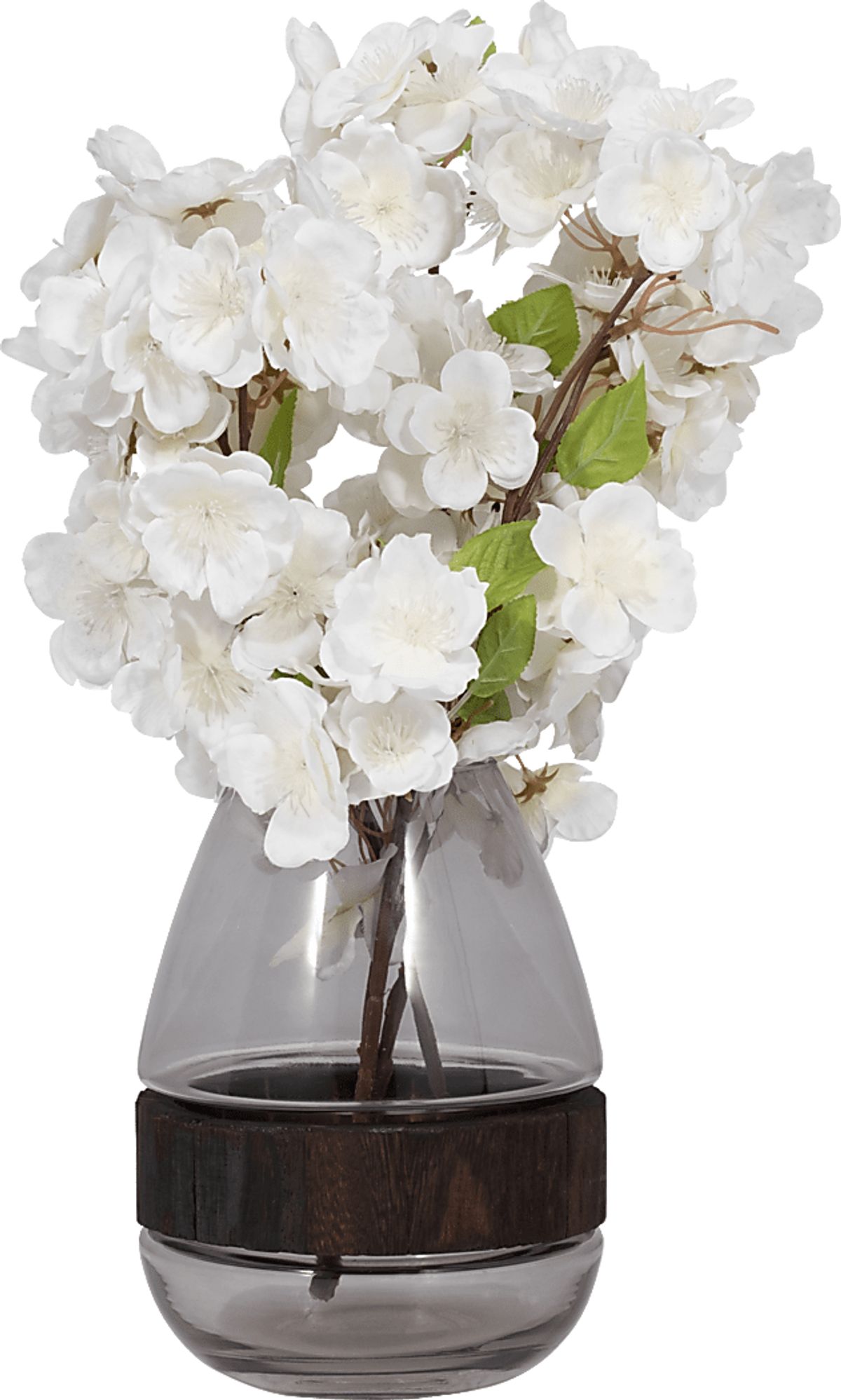 Hebl Clear White Vase | Rooms to Go
