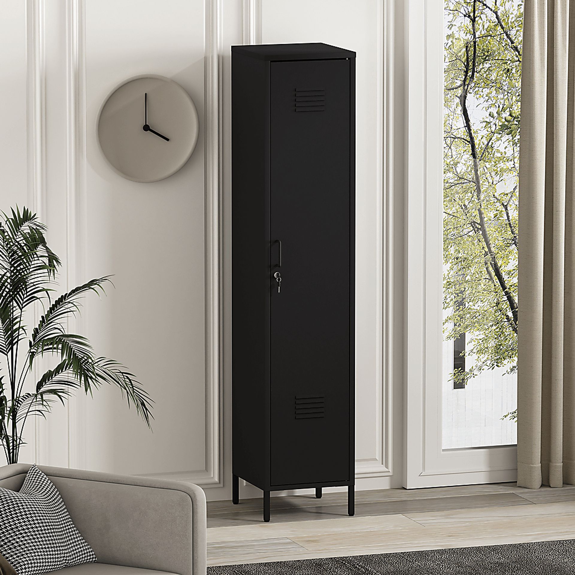 Hebnigan Black Storage Cabinet - Image 2