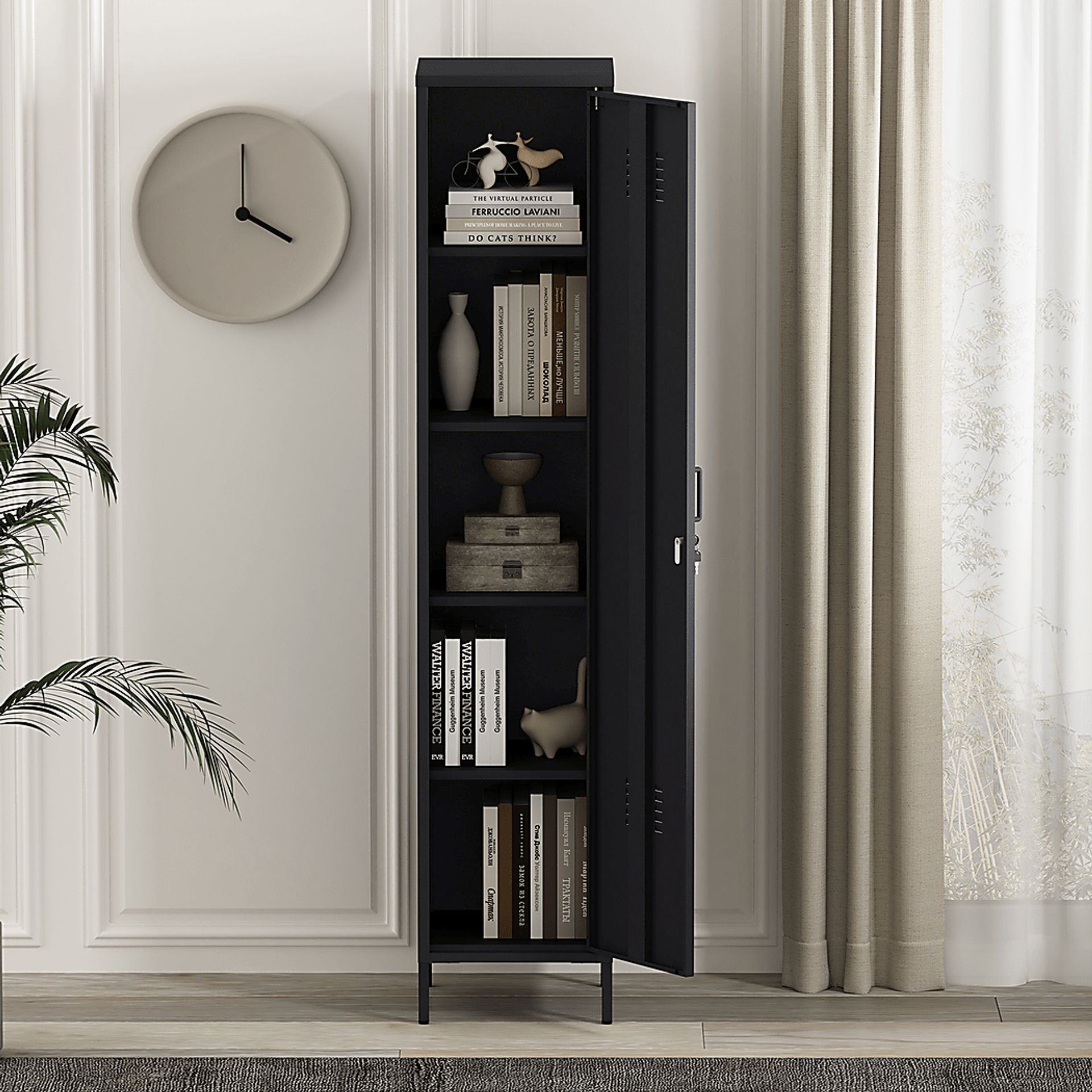 Hebnigan Black Storage Cabinet - Image 3