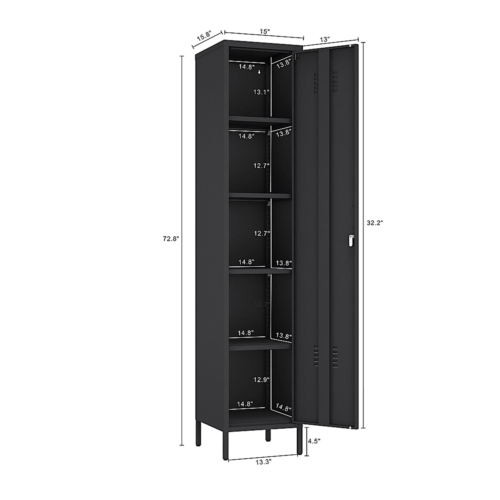 Hebnigan Black Storage Cabinet - Image 4