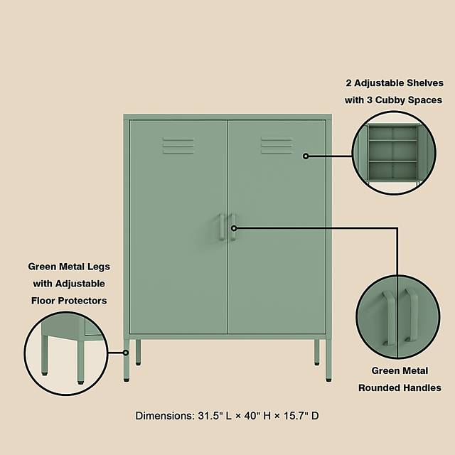 Hebnigan Green Accent Cabinet - Thumbnail - Image 8