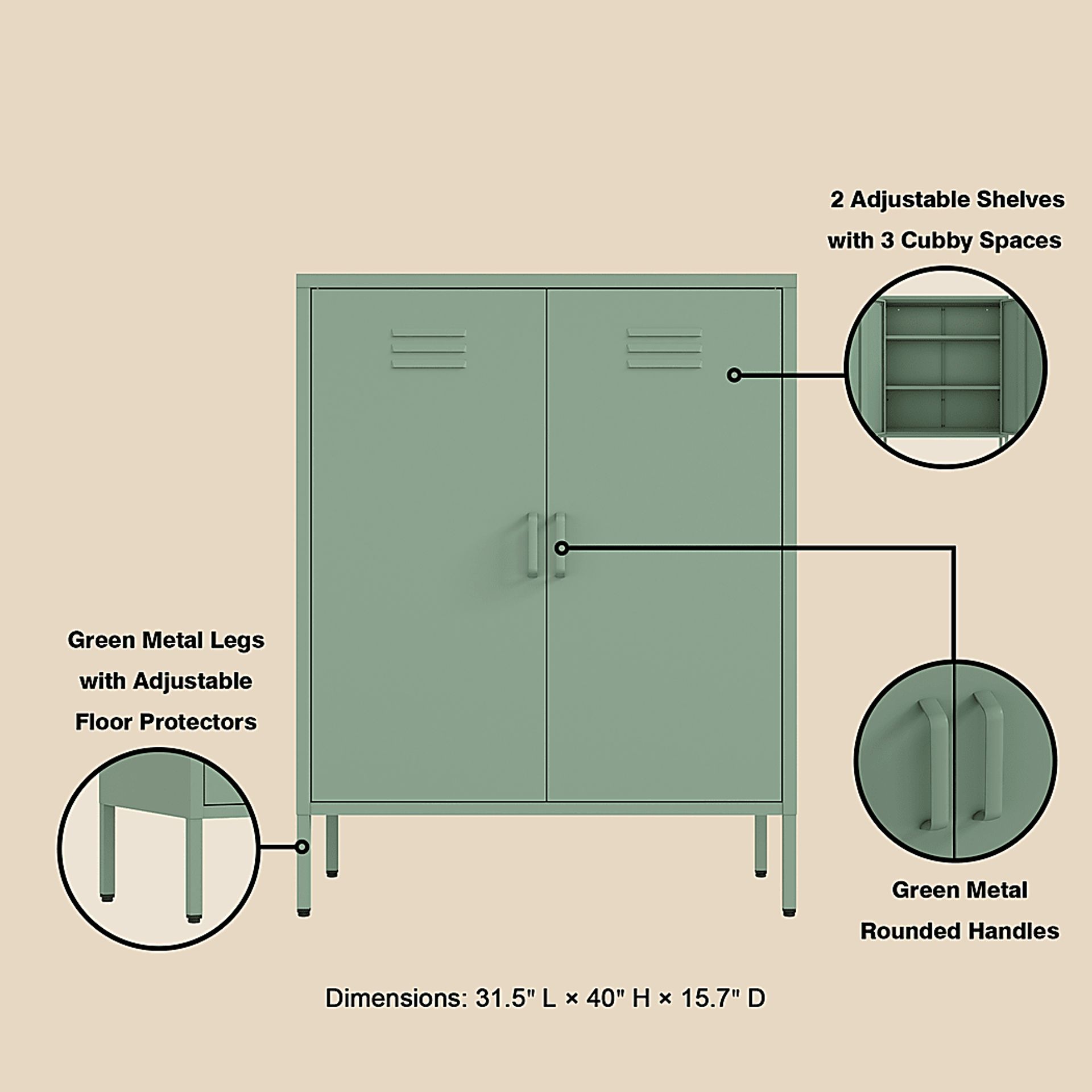 Hebnigan Green Accent Cabinet - Image 8