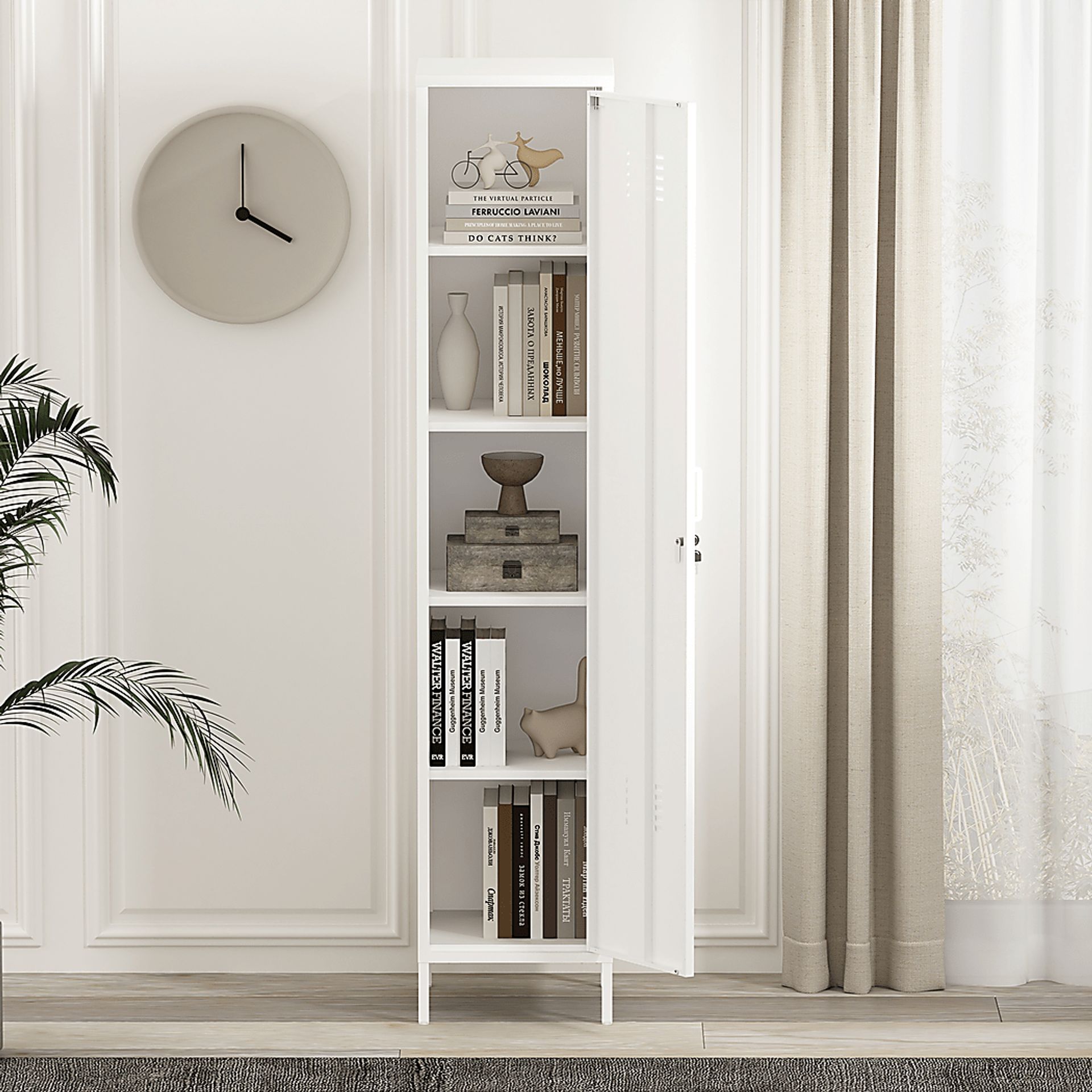 Hebnigan White Storage Cabinet - Image 3