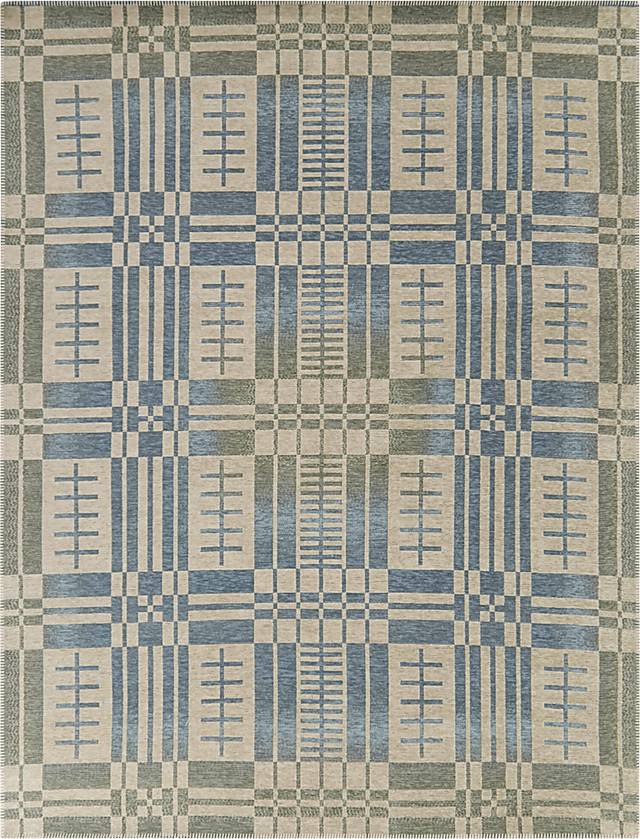 Hedis Blue 5'3 x 7' Rug - Thumbnail - Image 1