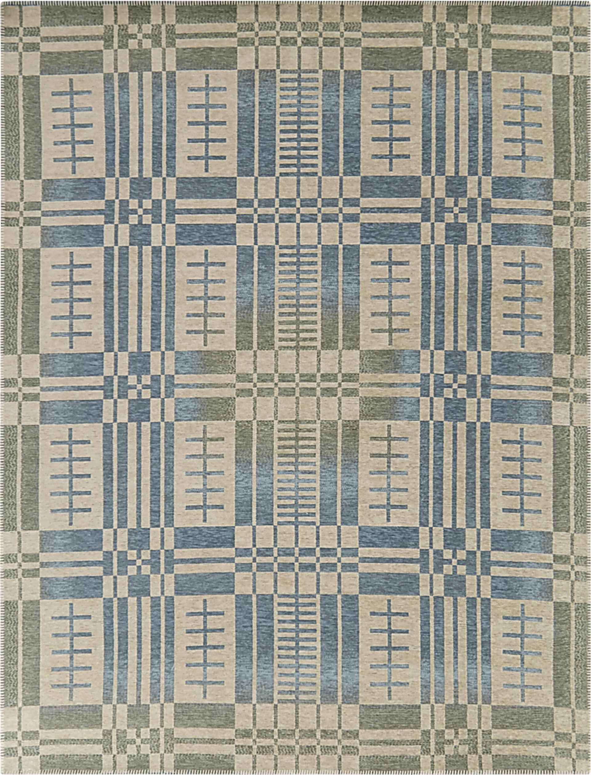 Hedis Blue 5'3 x 7' Rug - Image 1