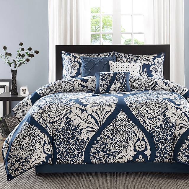 Hedwige Blue 7 Pc King Comforter Set - Thumbnail - Image 2