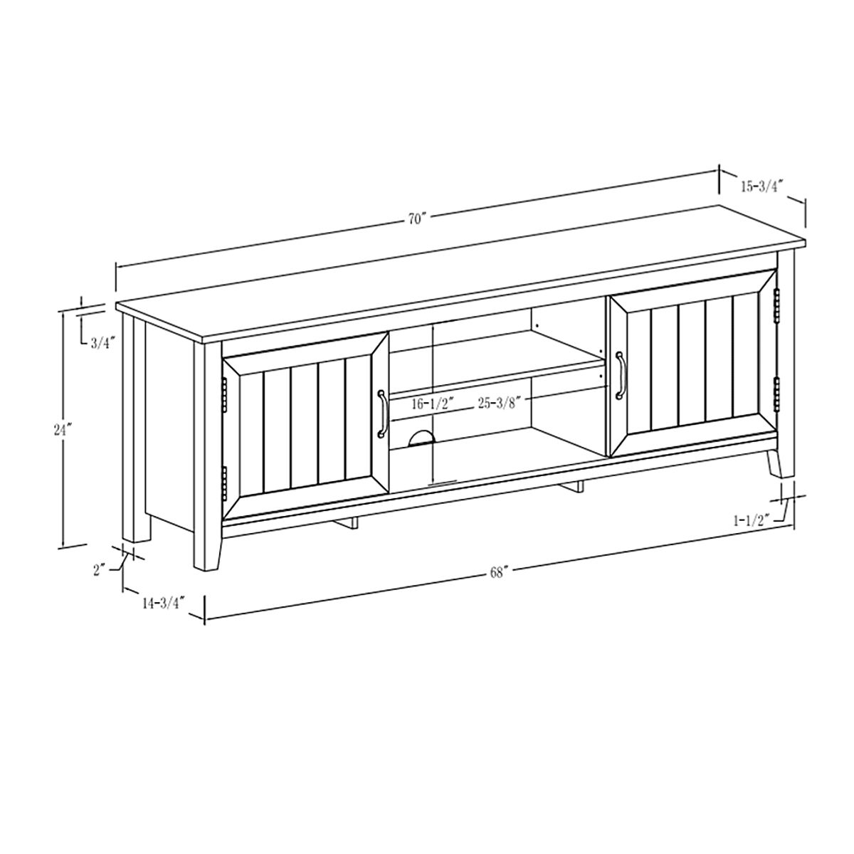 Hefley Oak Dark Wood,Light Wood 70 in. Console | Rooms to Go