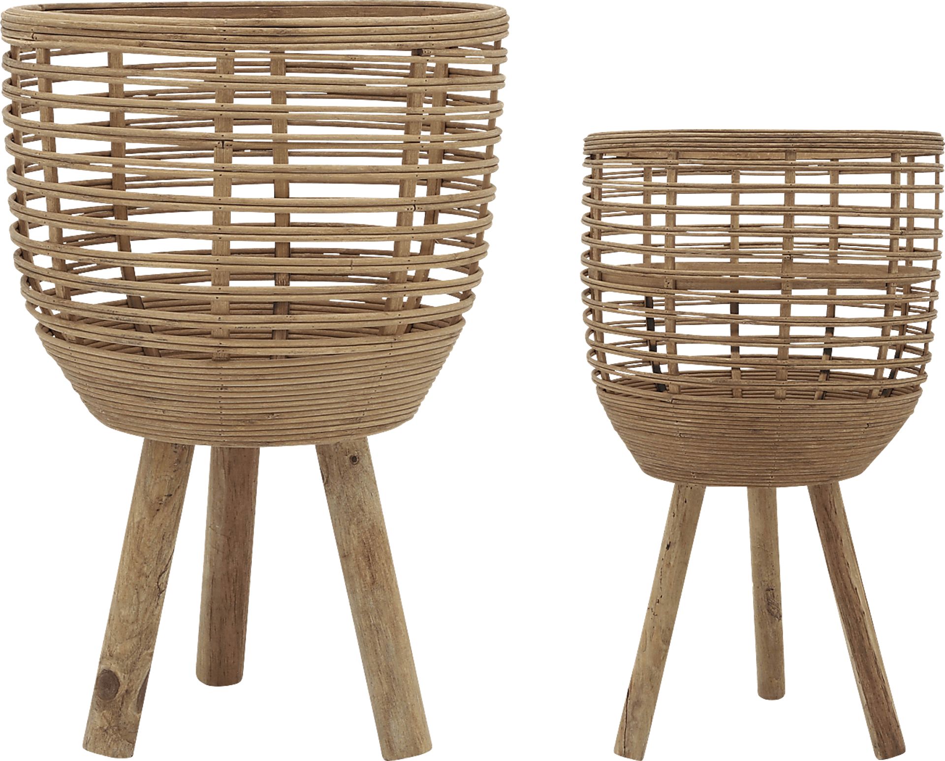 Heflyn Brown Planter, Set of 2 - Image 1