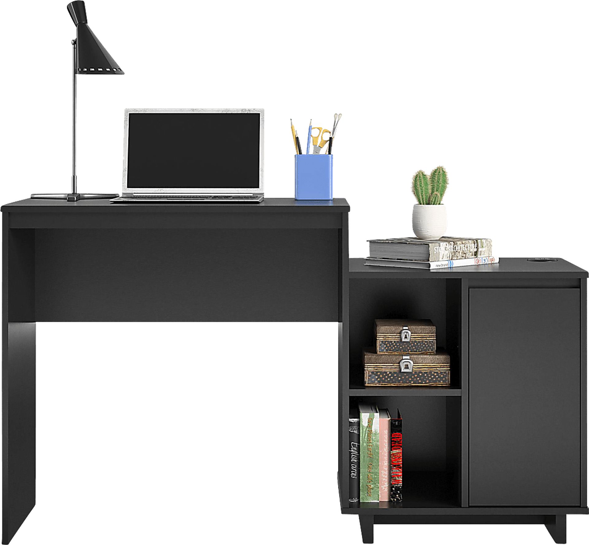 Hegbald Black Desk - Image 3